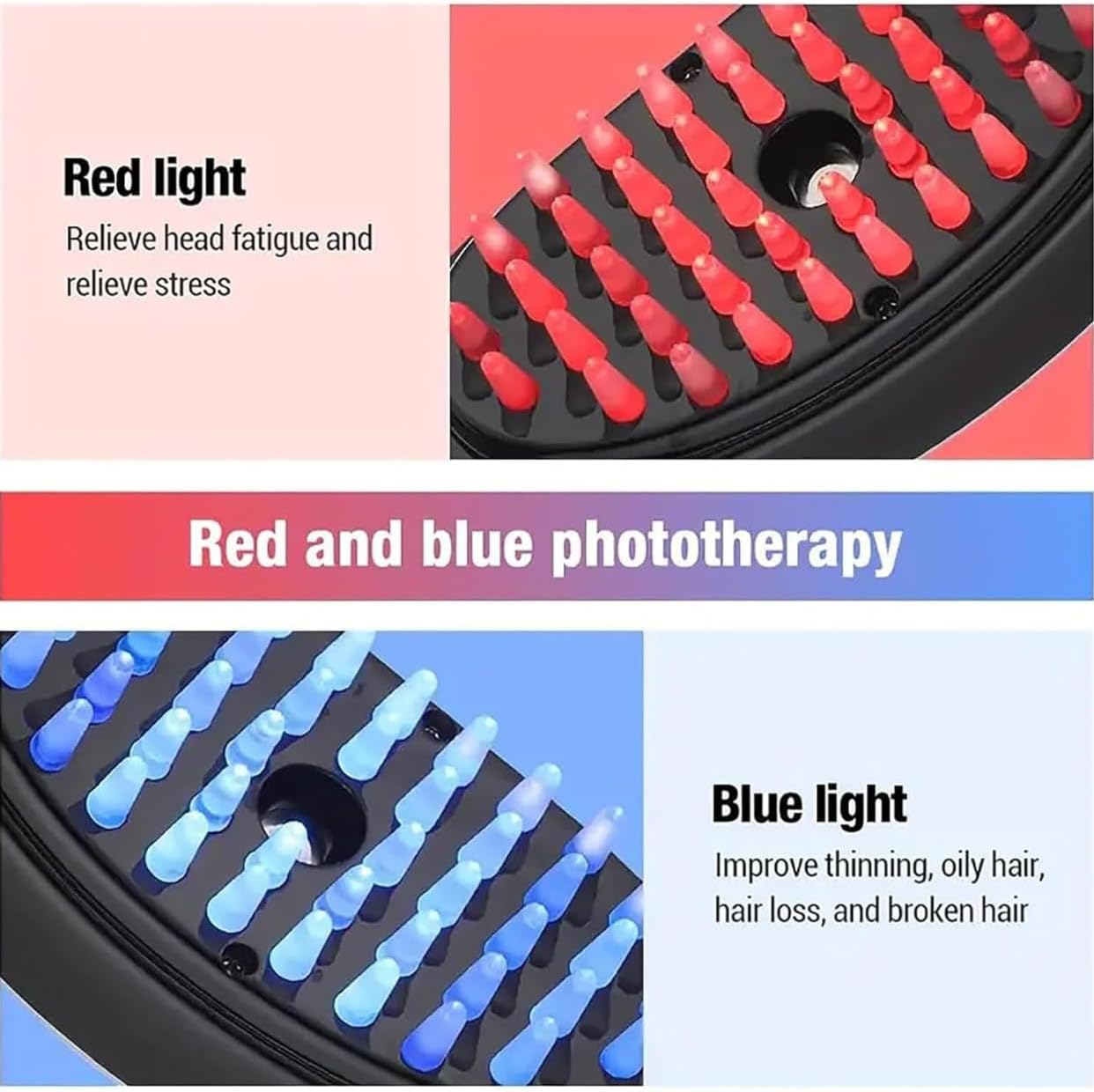 Therabrush, 2-in-1 Electric Scalp Massage Brush and Applicator Bottle, 3 Modes Vibration Massage Comb - Image 5