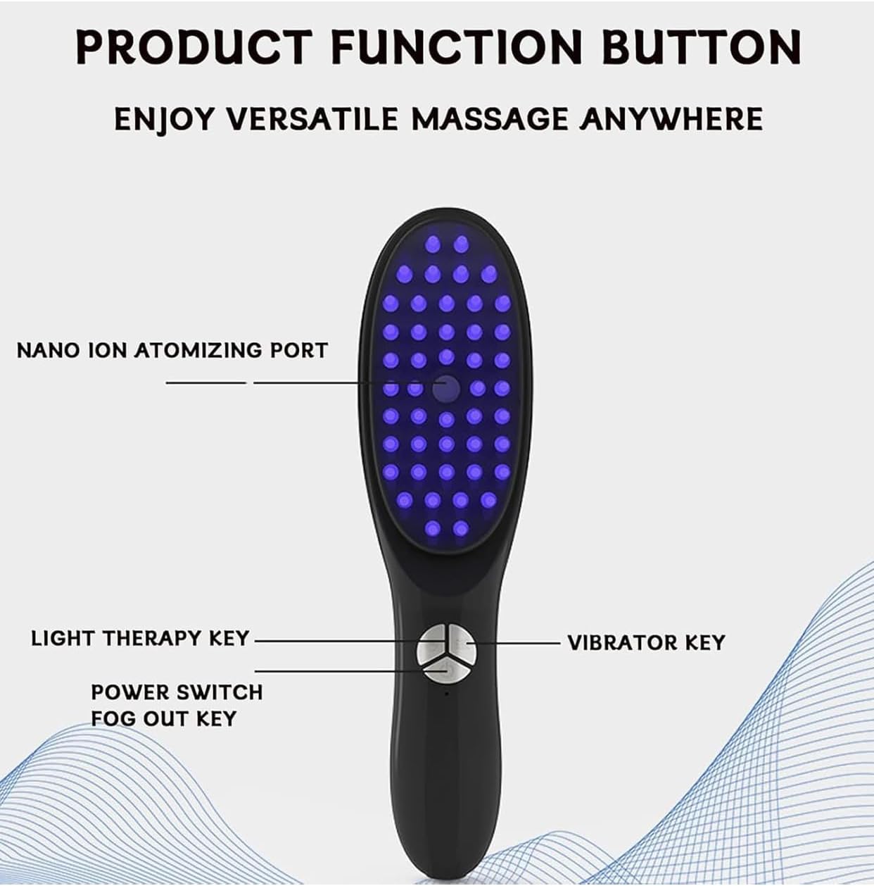 Therabrush, 2-in-1 Electric Scalp Massage Brush and Applicator Bottle, 3 Modes Vibration Massage Comb - Image 3