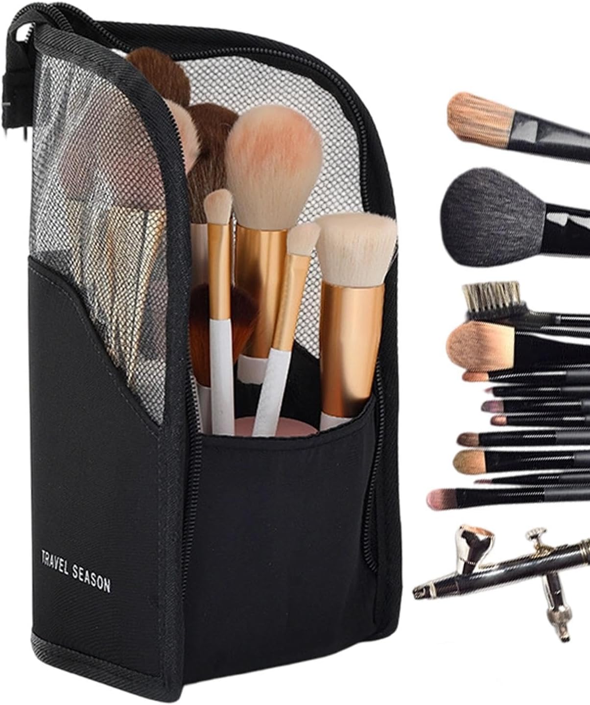 Makeup Brush Travel Case Stand Up, High Capacity Makeup Organizer - Image 6