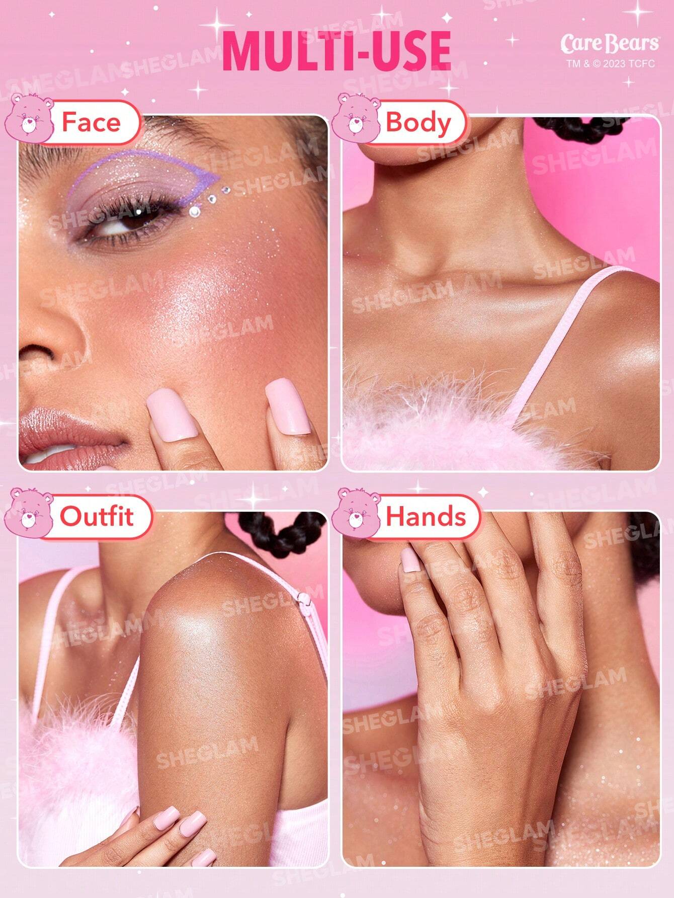 Care Bears X SHEGLAM Catch Some Fun Highlighting Puff-Sparkle 4Ever - Image 5
