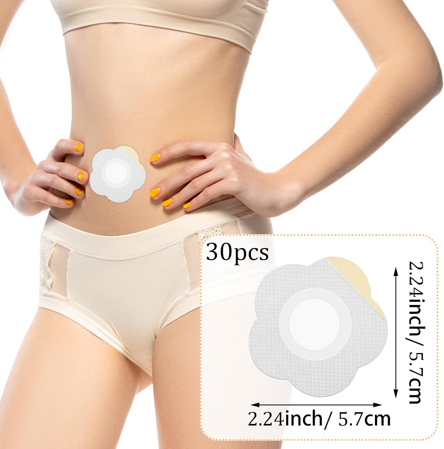 Disposable Castor Oil Belly Button Patches, Made Of Breathable Non-Woven Fabric, Unisex (Oil-Free) - Image 2