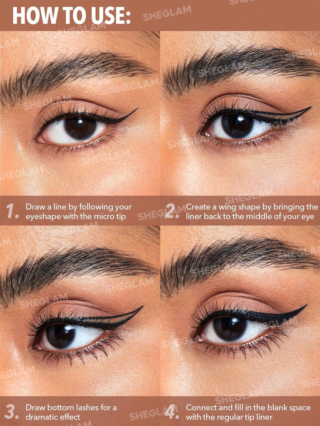 SHEGLAM Multi-Tasker Line & Detail Eyeliner Pen-Black - Image 4