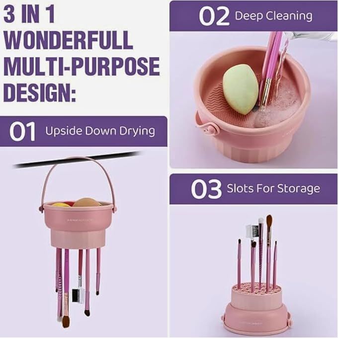 3-in-1 Makeup Brush Cleaner - Image 5