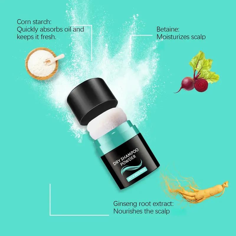 Dry Shampoo Volumizing Powder | Refreshing Hair with Root Toning & Fuller Look - Image 2