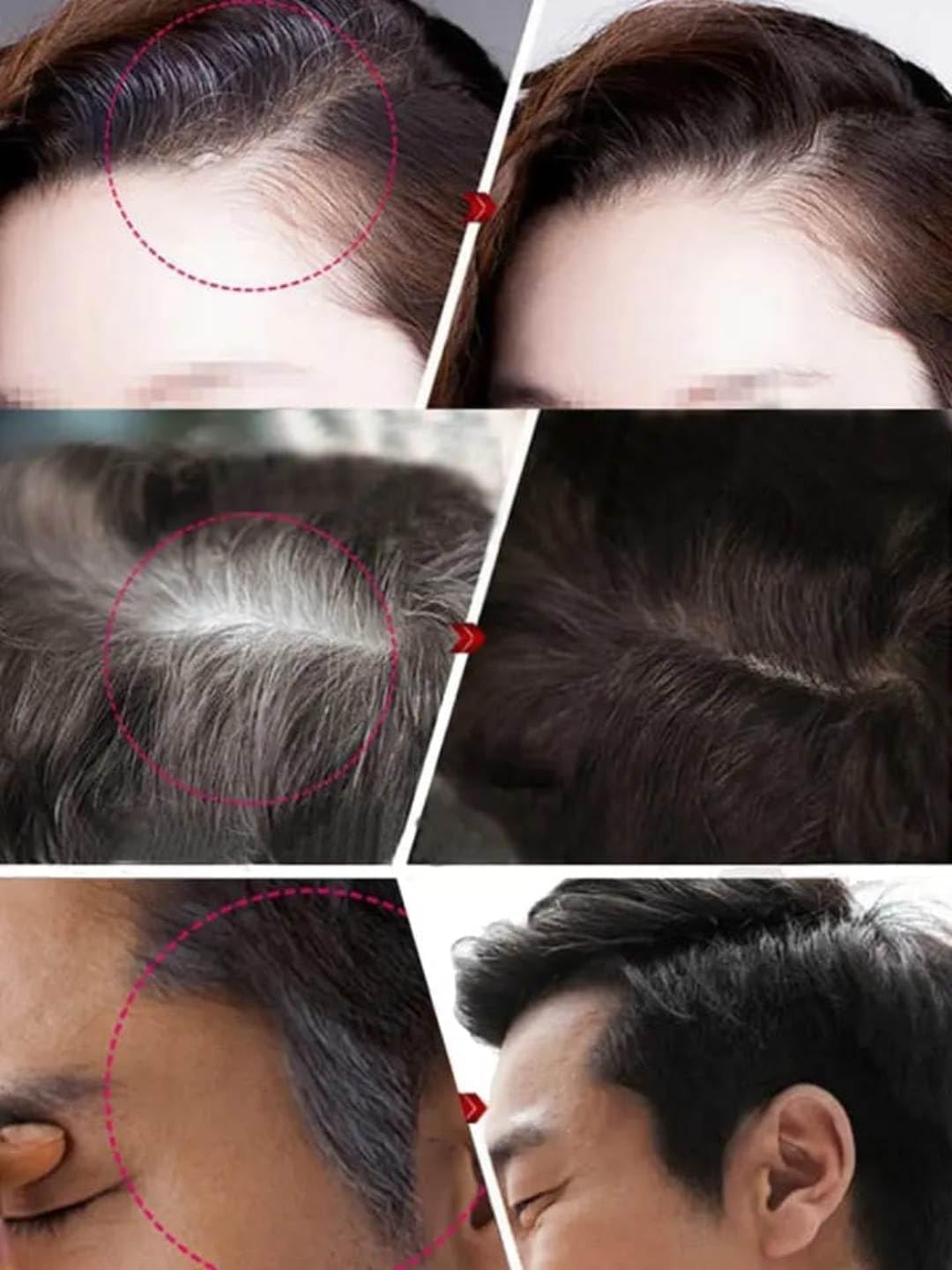 Hair Color Touch Up Stick, One-Time Hair dye pencil Temporary Hair Lipstick | Dark Brown & Black - Image 4