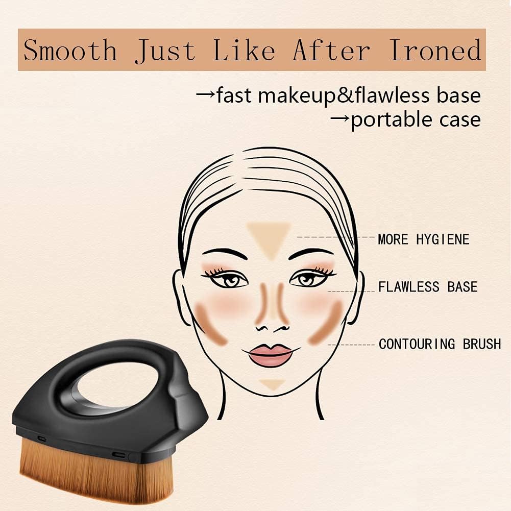 Iron Shape Kabuki Makeup Brush for Liquid Foundation with Portable Case - Image 5