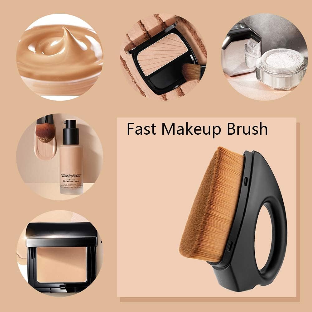 Iron Shape Kabuki Makeup Brush for Liquid Foundation with Portable Case - Image 4