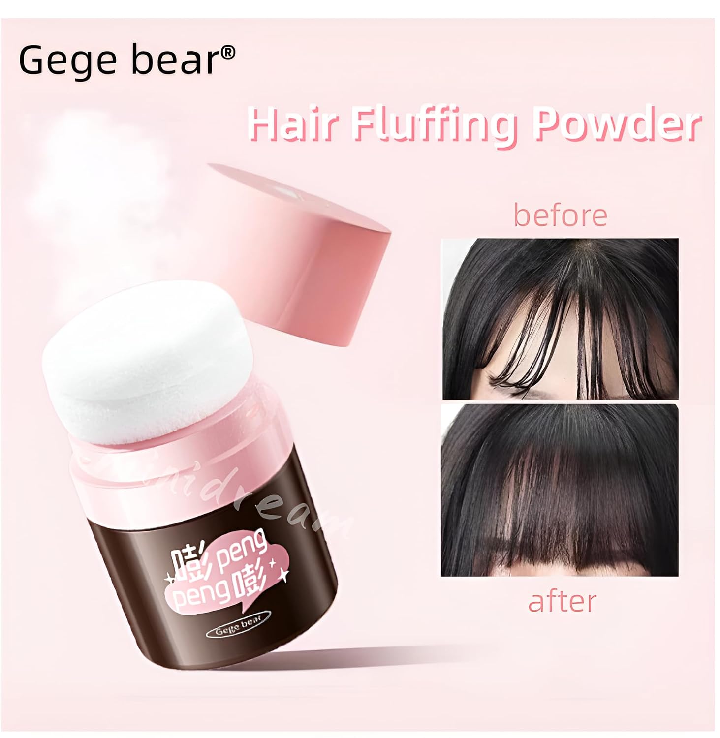Gege Bear Hair Volumizing Powder | Instant Root Lift & Oil Control Texture Powder for Hair Men & Women - Image 3