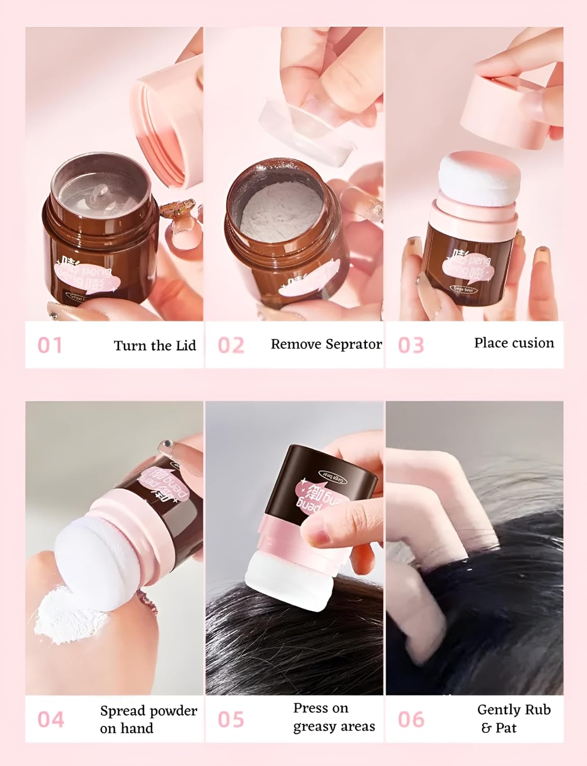 Gege Bear Hair Volumizing Powder | Instant Root Lift & Oil Control Texture Powder for Hair Men & Women - Image 5