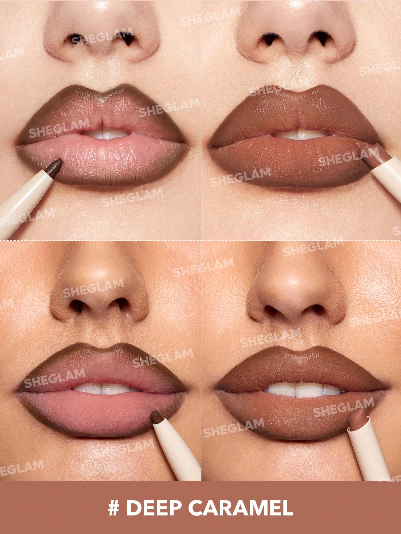 SHEGLAM Glam 101 Lipstick & Liner Duo-Deep Caramel - Image 5
