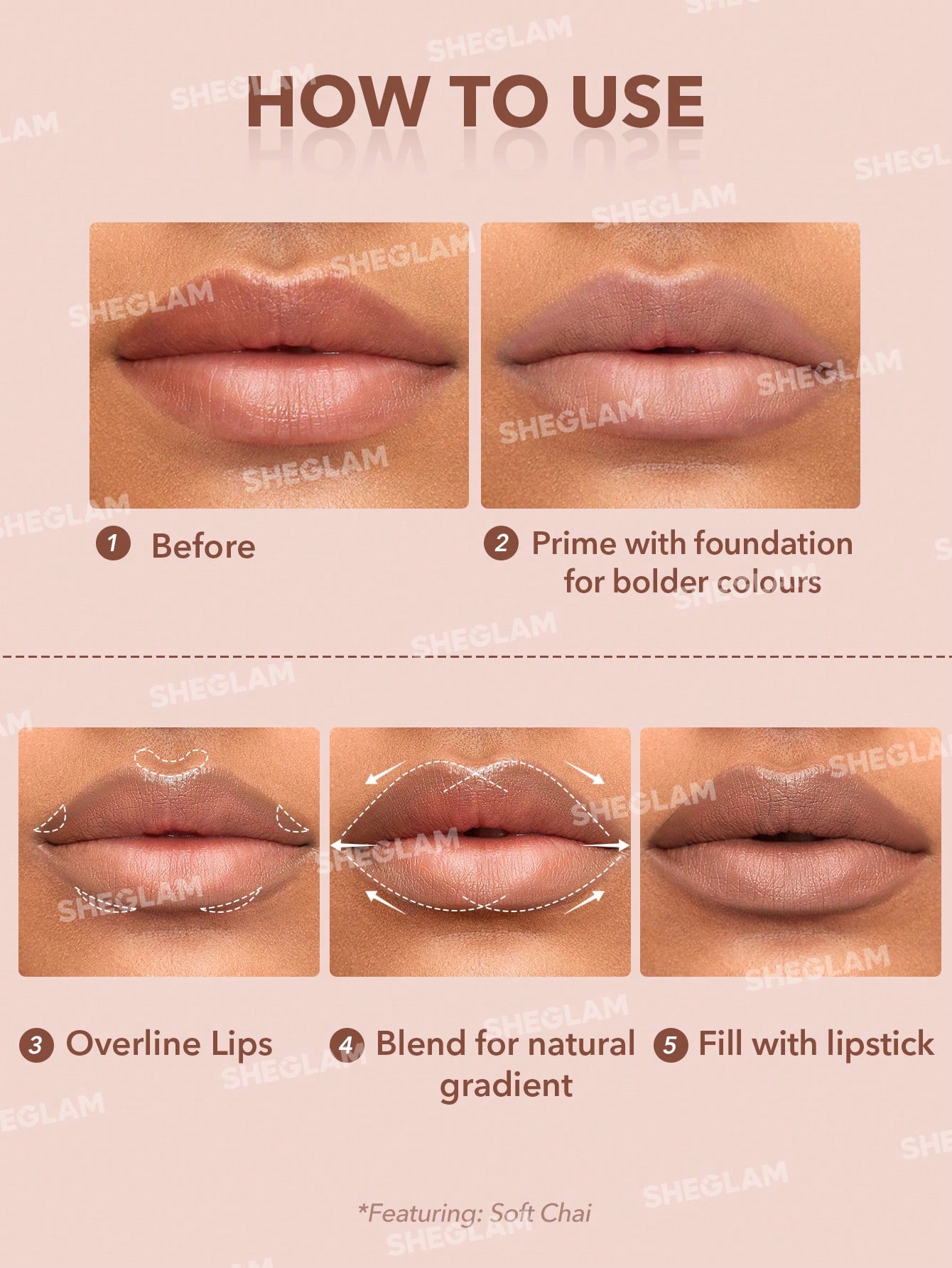 SHEGLAM Glam 101 Lipstick & Liner Duo-Deep Caramel - Image 2