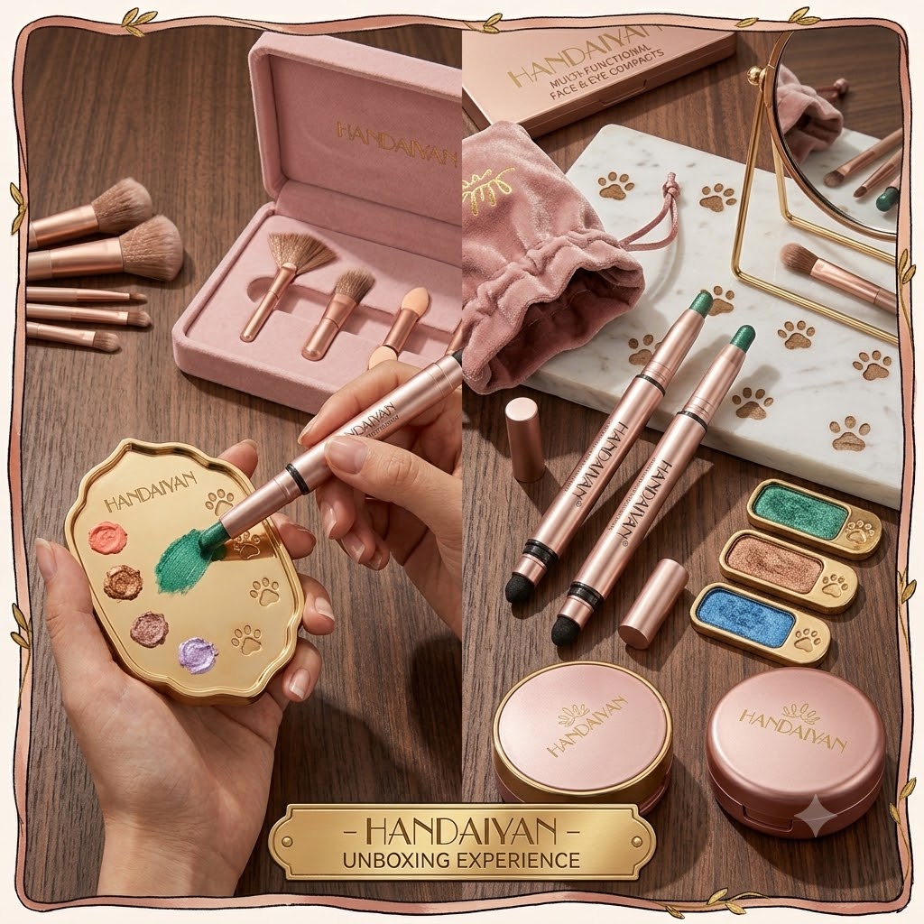 Double-ended Glitter Eyeshadow Stick, Long-lasting Cream Eyeshadow Sponge Pen - Image 2