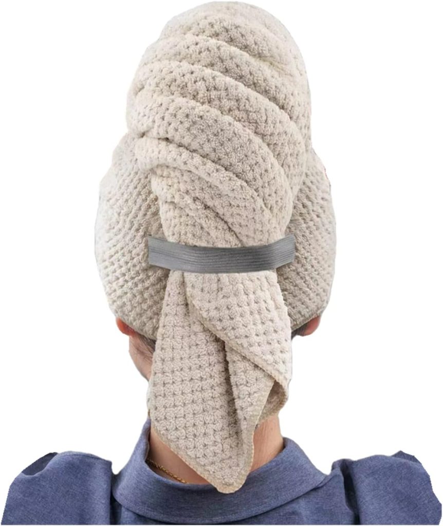 Quick-Drying Absorbent Hair Drying Towel | Beige