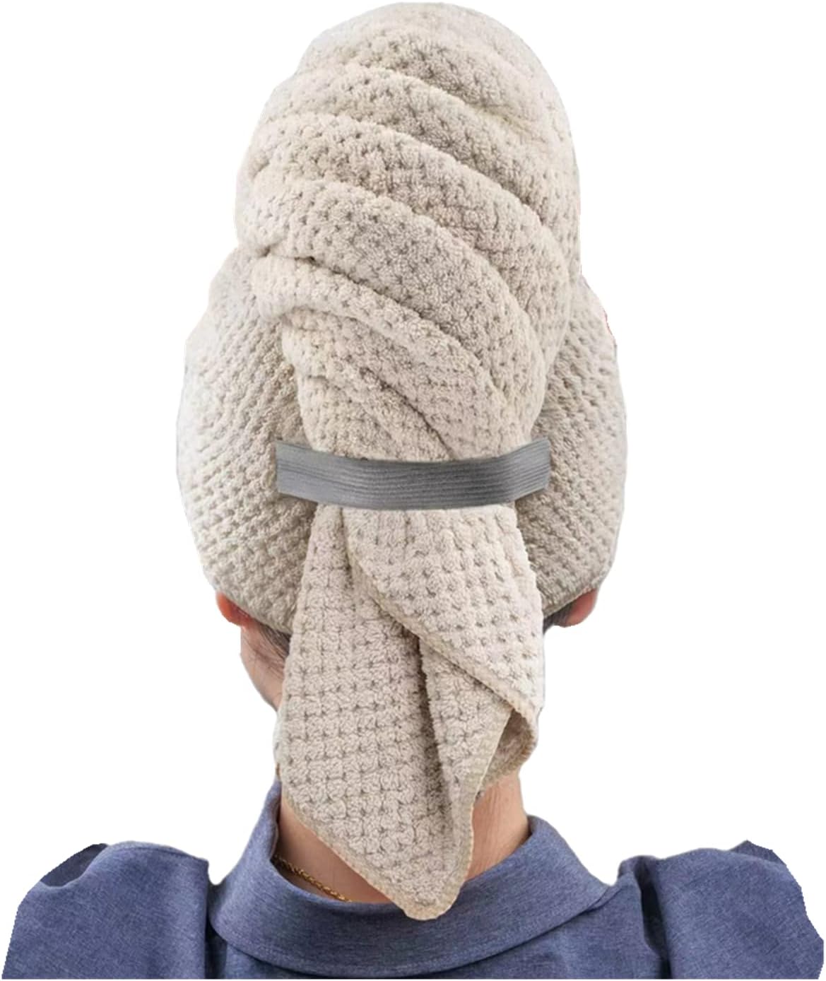 Quick-Drying Absorbent Hair Drying Towel | Beige