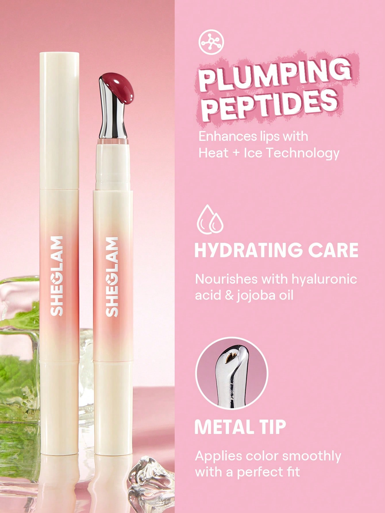 SHEGLAM Bold Booster Lip Plumper-Honey Glaze - Image 3