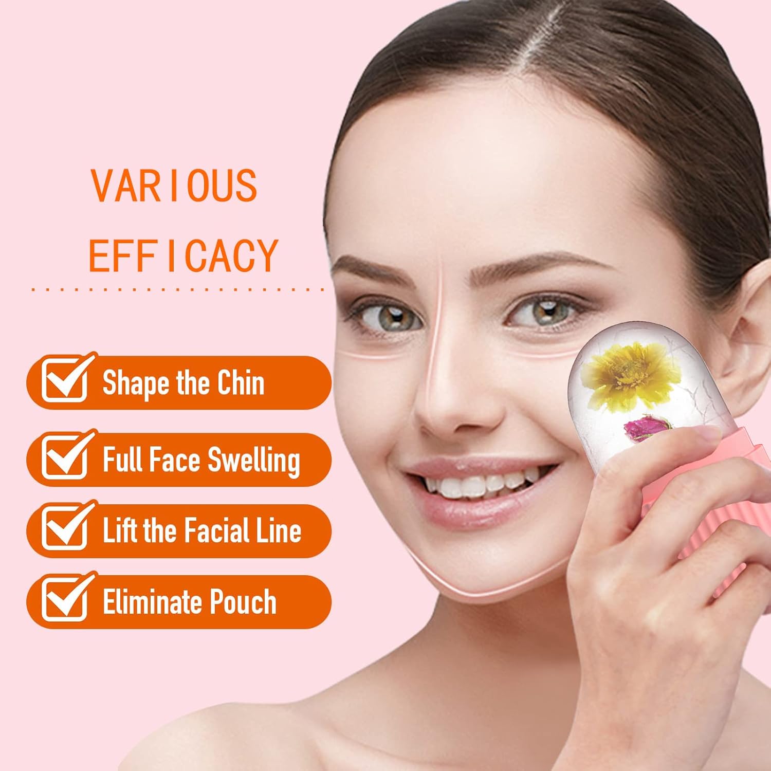 Ice Roller | Relieving Facial And Eye Puffiness | Pink - Image 6