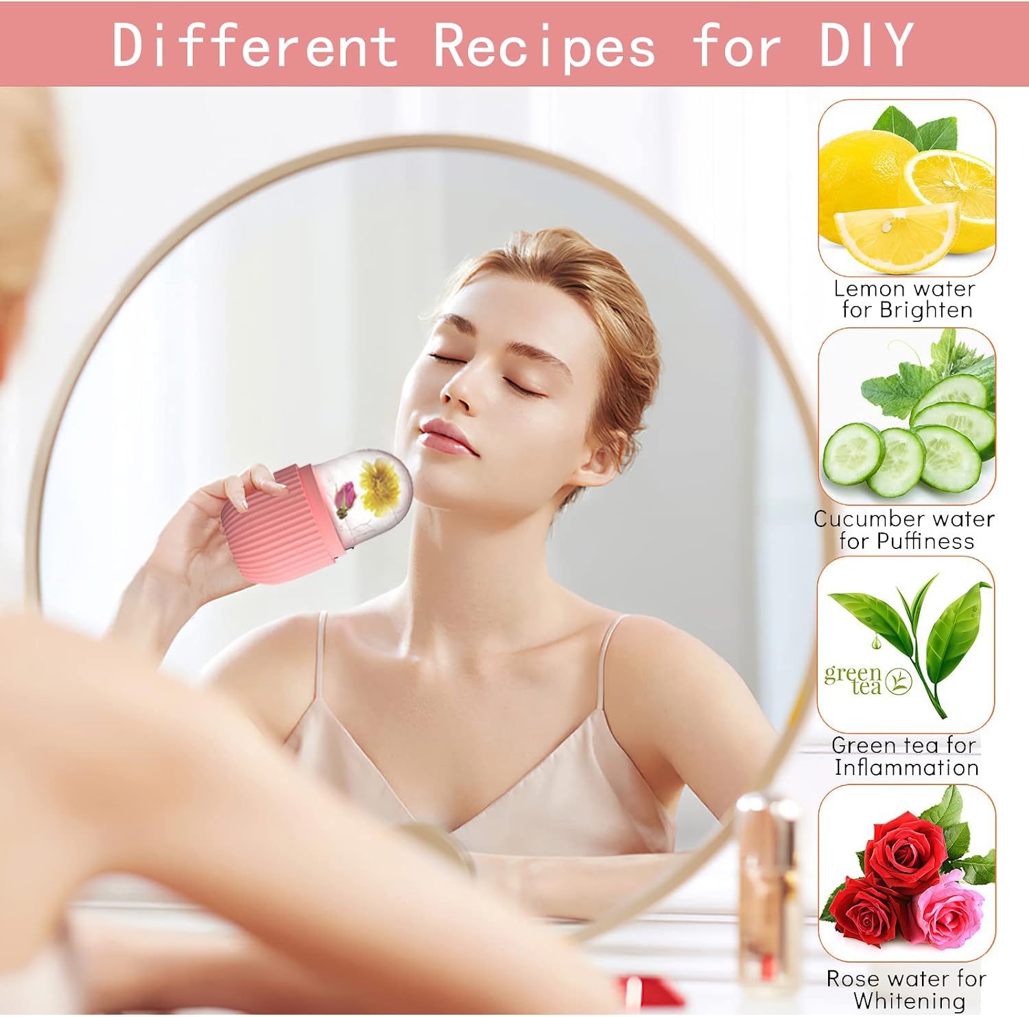 Ice Roller | Relieving Facial And Eye Puffiness | Pink - Image 5