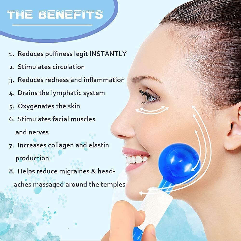 Beauty Crystal Ice Roller Facial Massager - Image 7