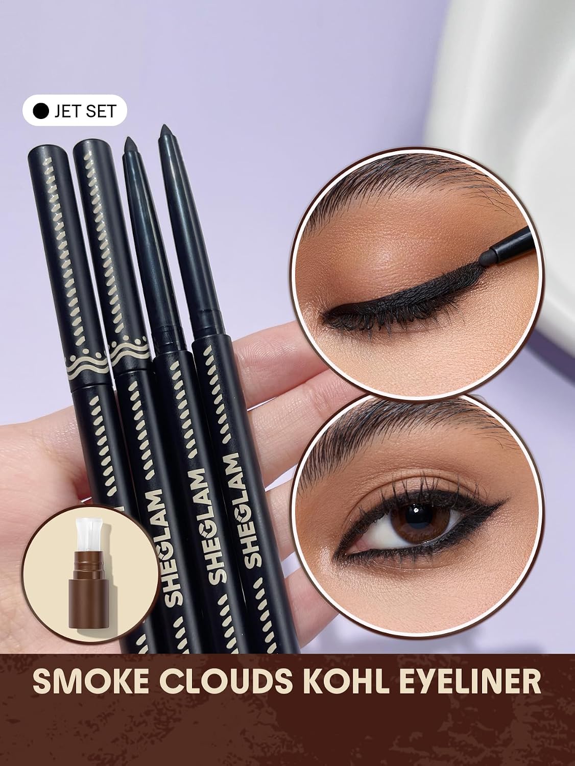 SHEGLAM Smoke Clouds Kohl Eyeliner Kohl Kajal Henna - Image 3