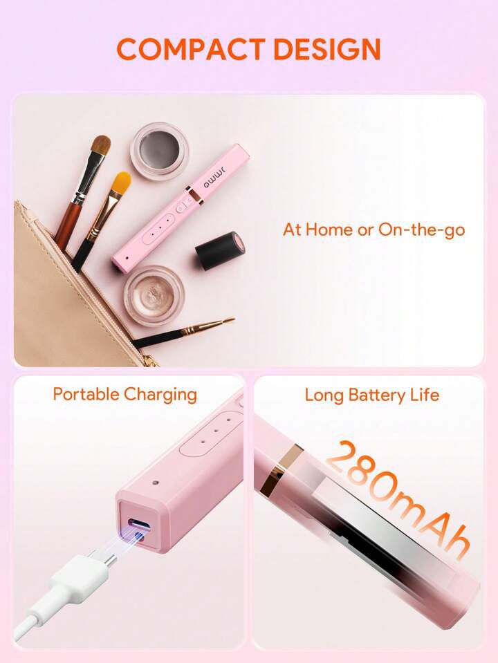 JMMO - Heated Eyelash Curler Comb - Pink - Image 4