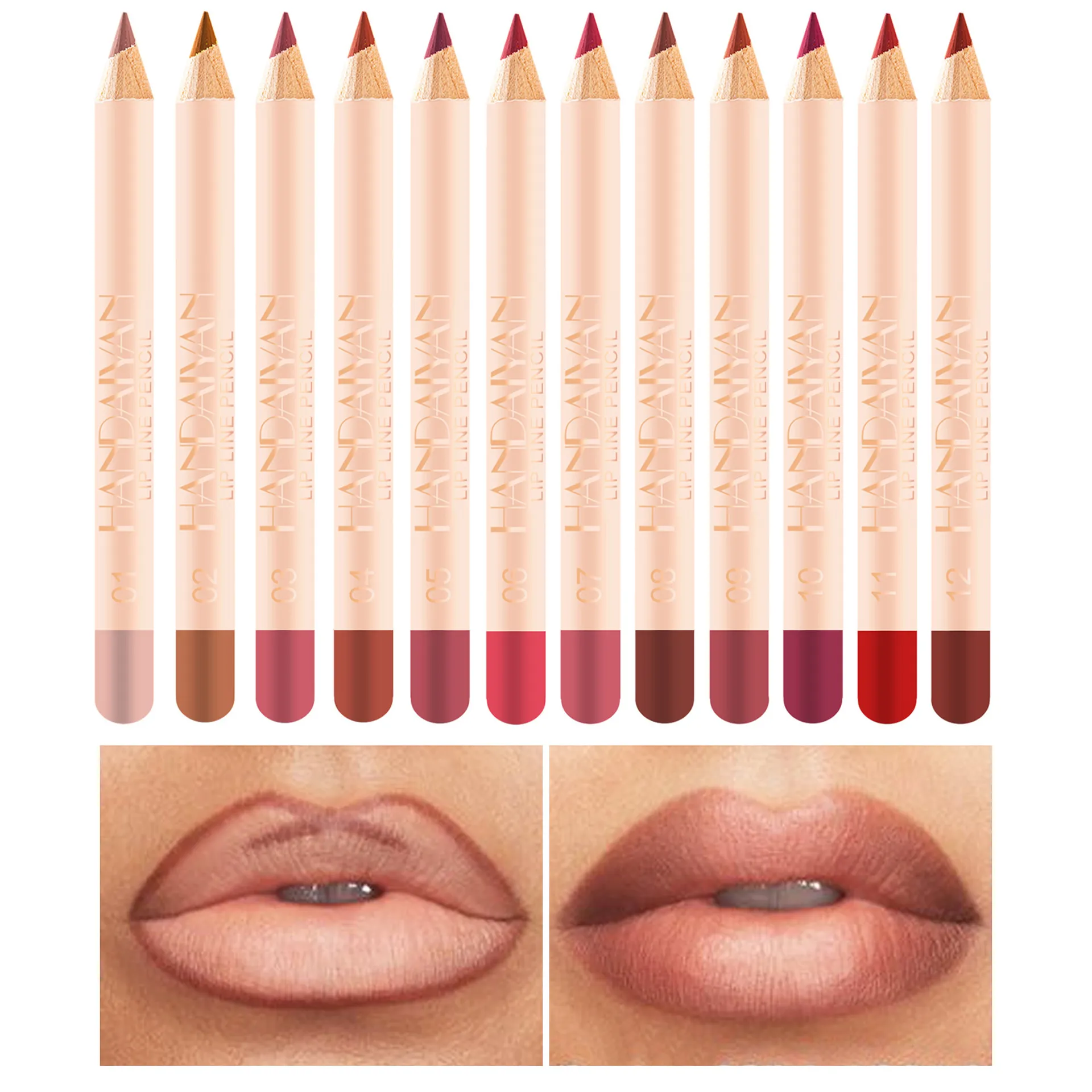 12-Piece Matte Lip Liner Set – Velvet Long-Wearing Formula - Image 3