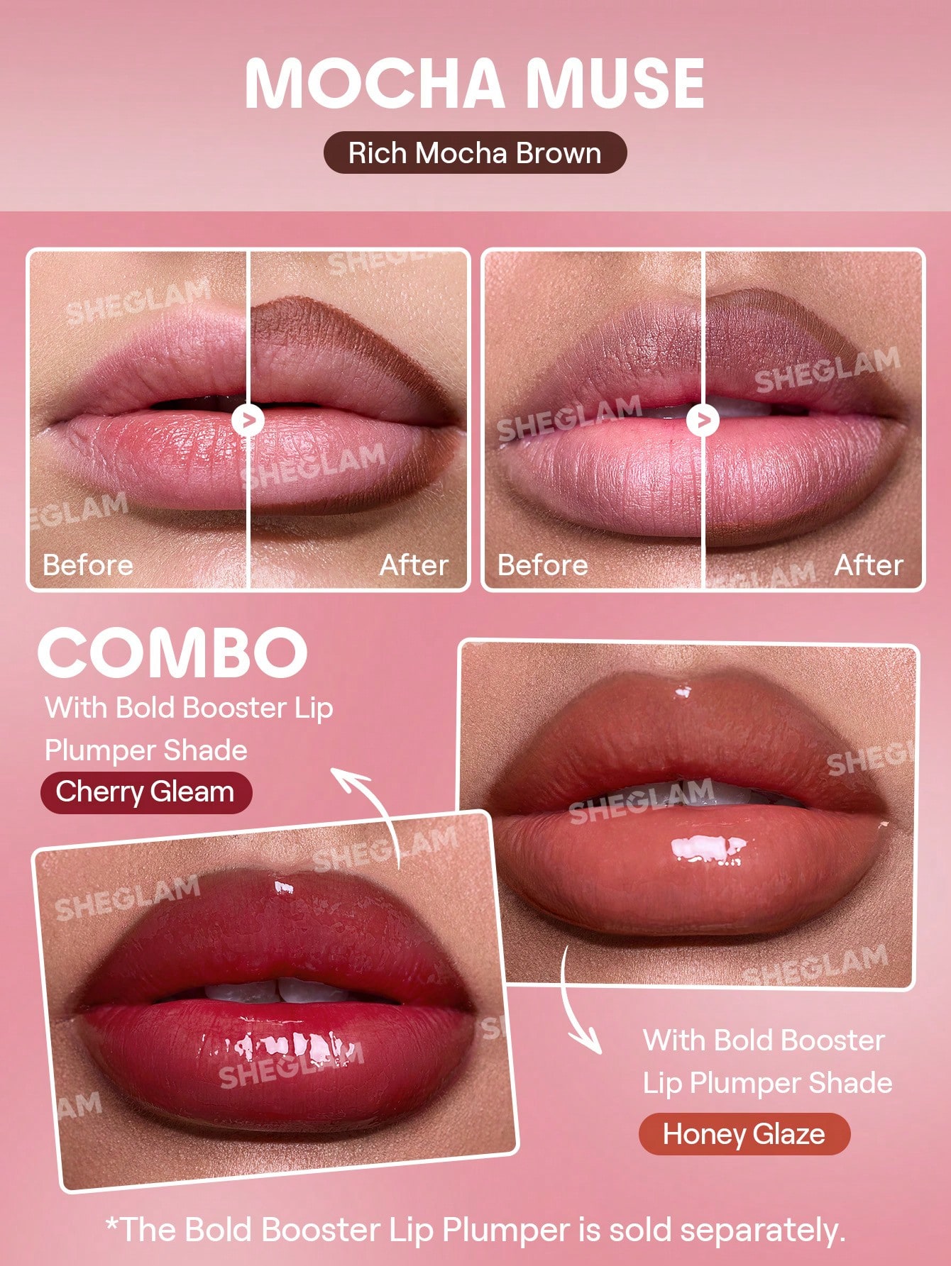 SHEGLAM Bold Booster Plumping Lip Liner-Mocha Muse - Image 5