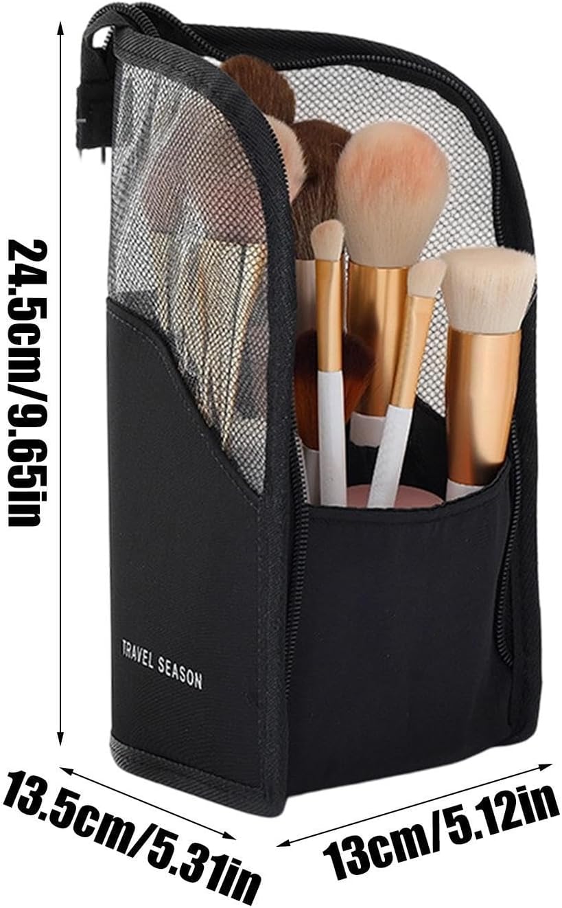 Makeup Brush Travel Case Stand Up, High Capacity Makeup Organizer - Image 5