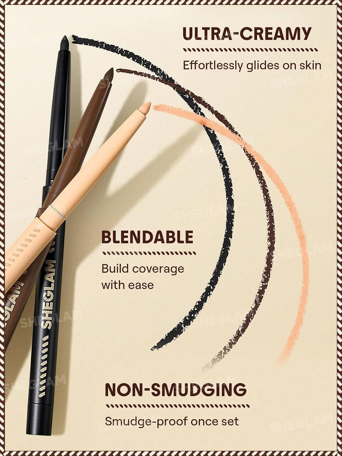 SHEGLAM Smoke Clouds Kohl Eyeliner Kohl Kajal Henna - Image 9