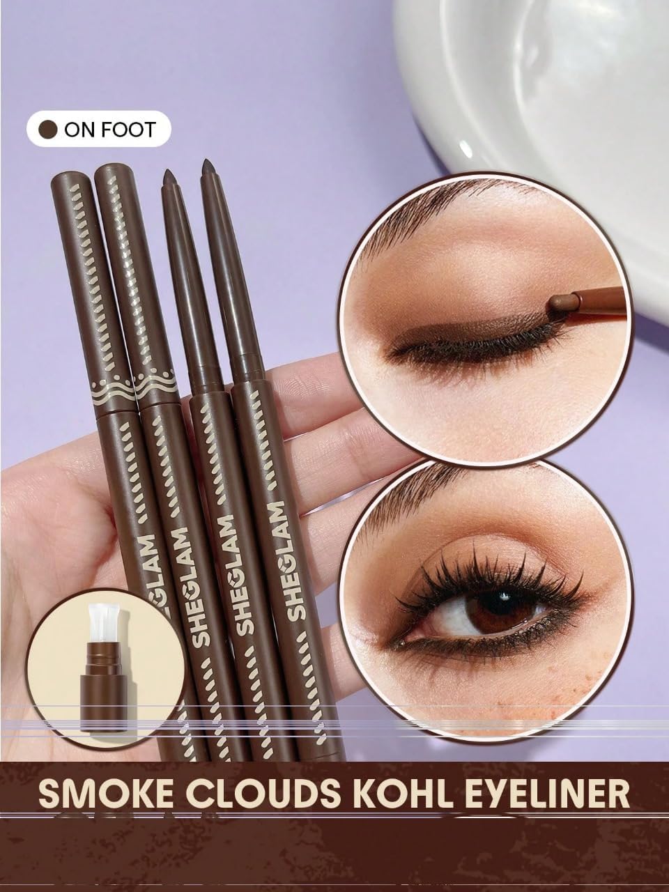 SHEGLAM Smoke Clouds Kohl Eyeliner Kohl Kajal Henna - Image 2