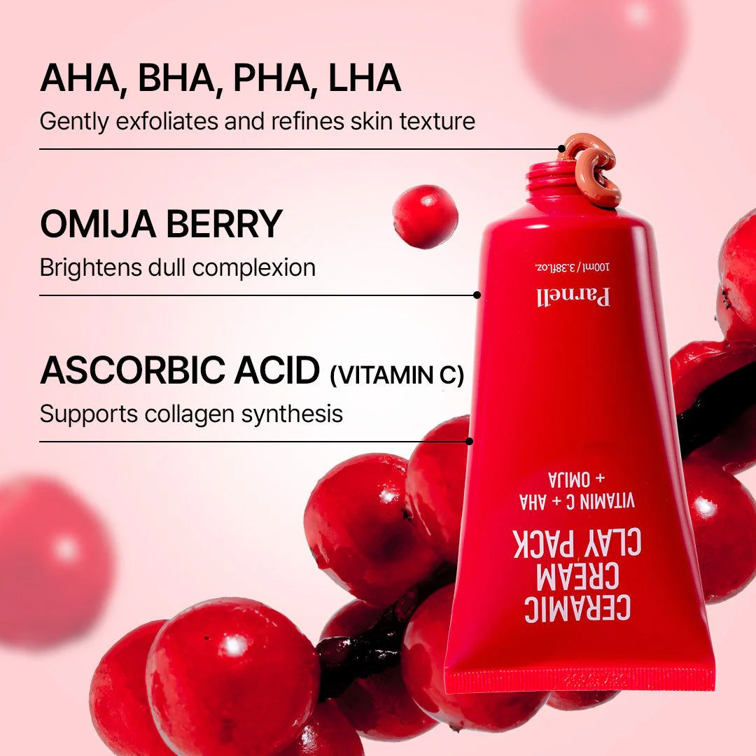 Parnell AHA Omija Ceramic Cream Clay Pack 100ml - Image 4