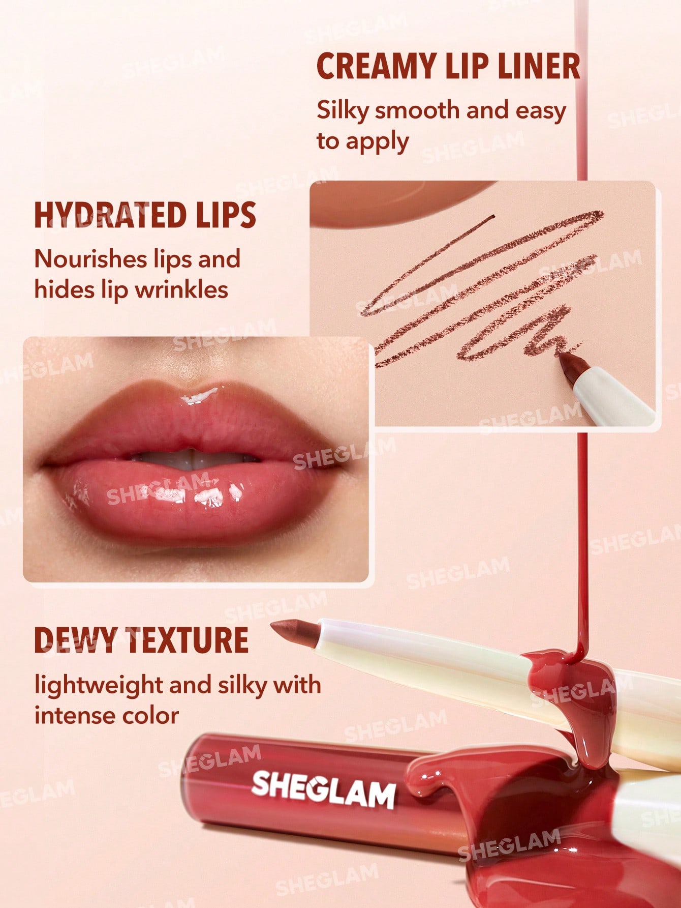 SHEGLAM Lip Rules Liner & Gloss Pen-Play Fair - Image 6