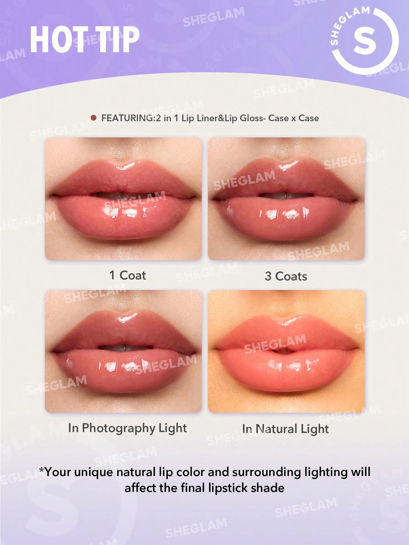 SHEGLAM Lip Rules Liner & Gloss Pen-Play Fair - Image 4