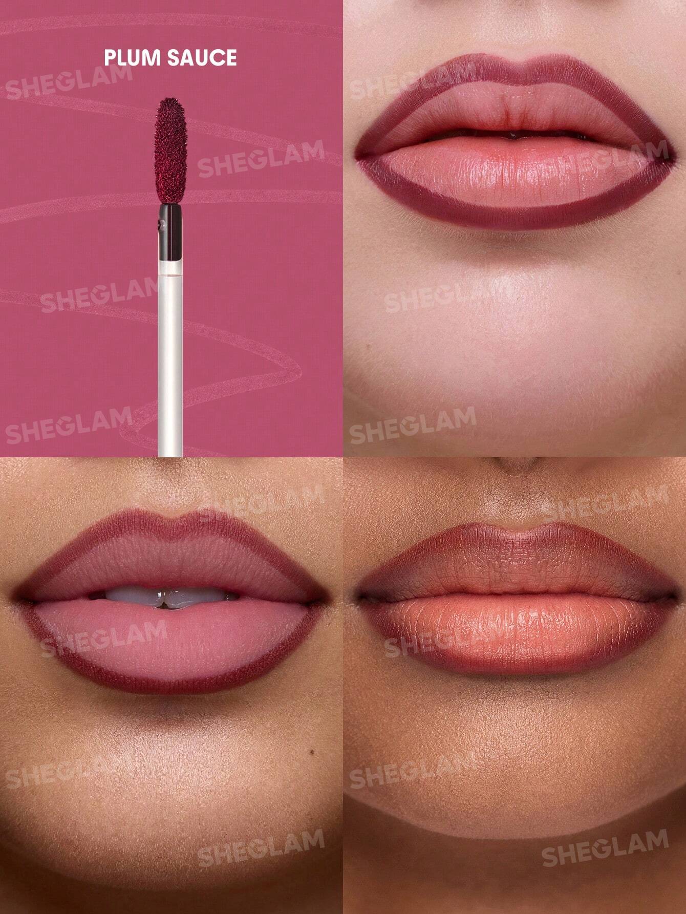 SHEGLAM Fall In Line Peel Off Lip Liner Stain - Plum Sauce - Image 2
