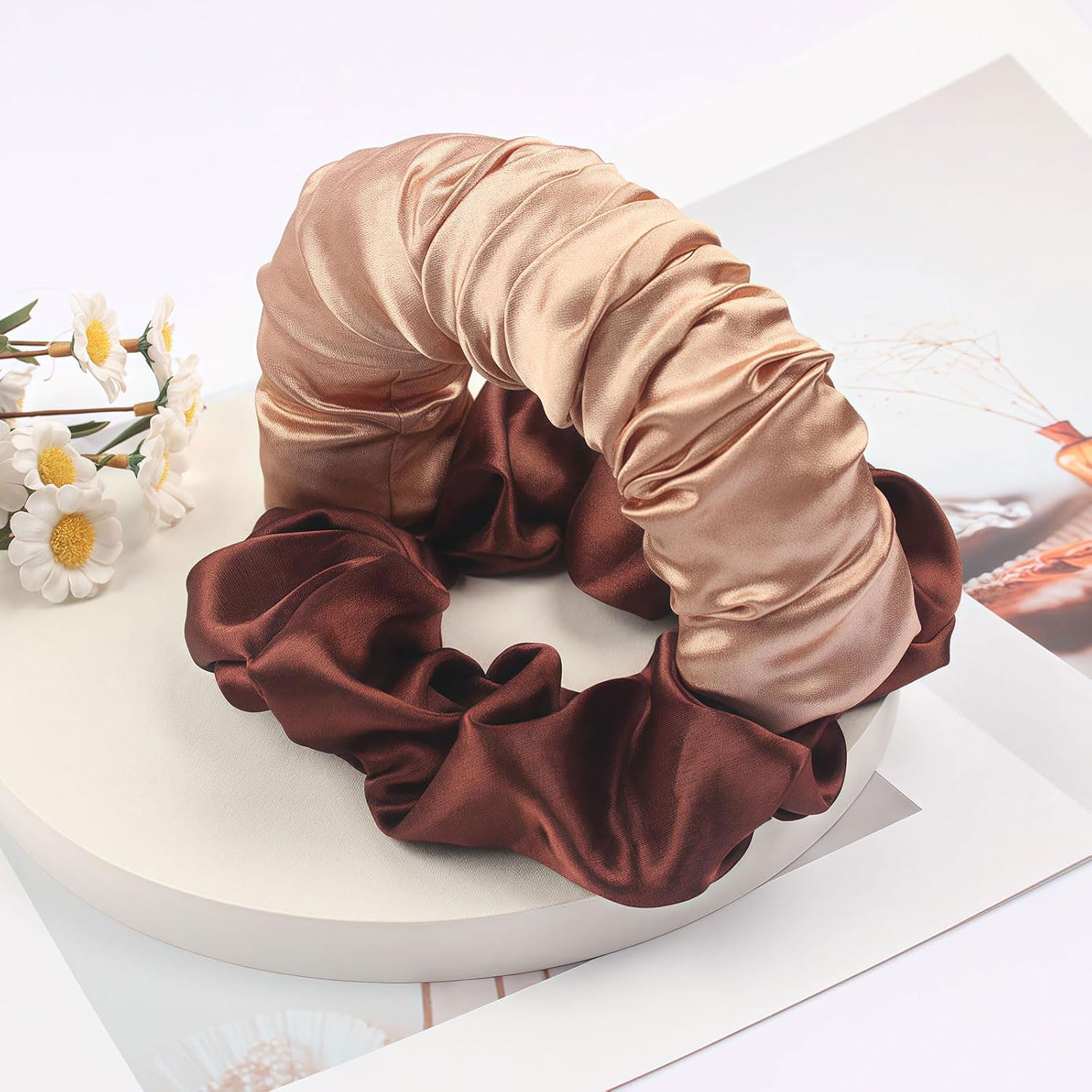 Heatless Hair Curling Double Scrunchie Black - Image 2