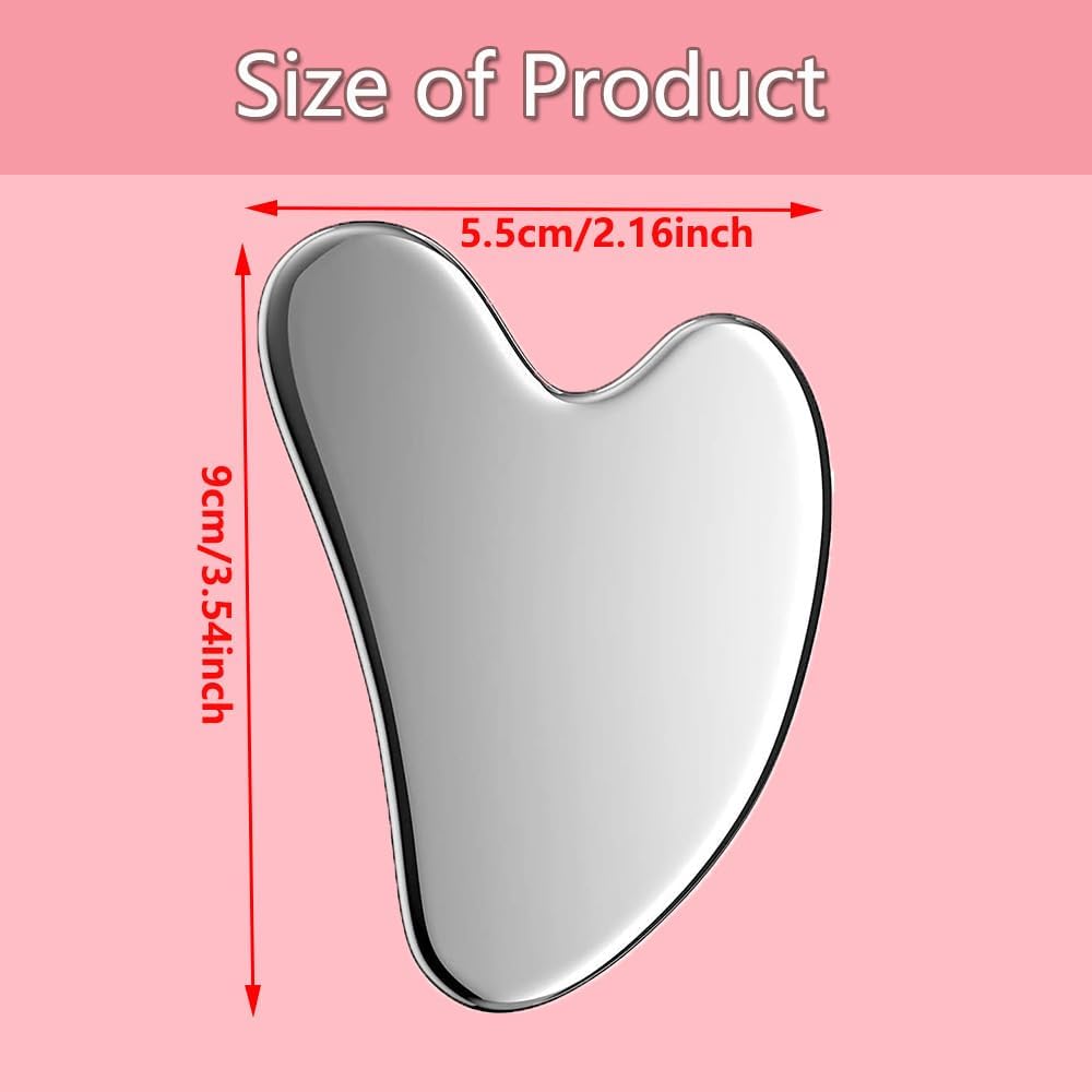 Gua Sha Stainless Steel Tool for Face Lift, Muscles and Face | Massager for Face, Eyes, Neck & Body - Image 7