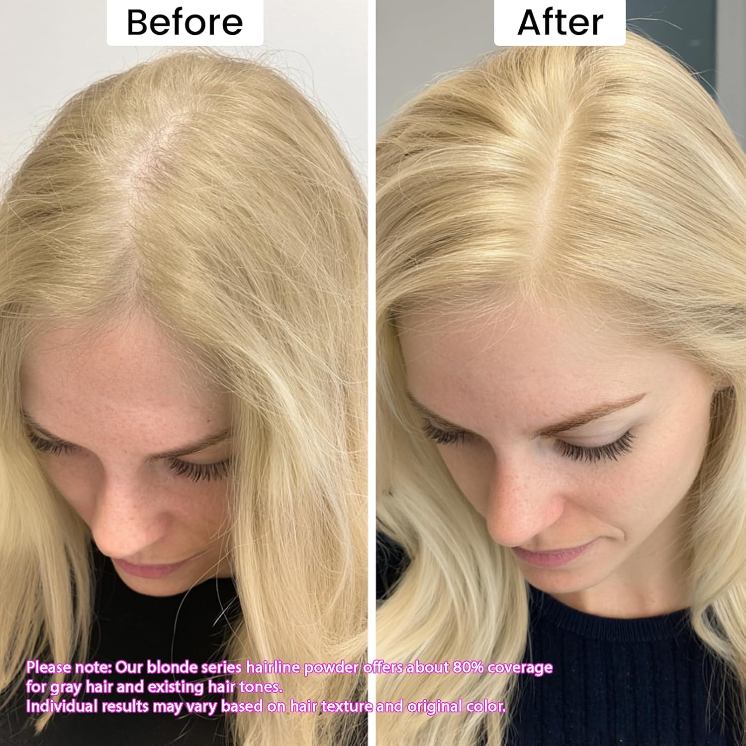 Volluck Light Blonde Hair, Root Touch up Powder, Instant Hairline Powder for Thinning Areas and Gray Hair Light Blonde - Image 8