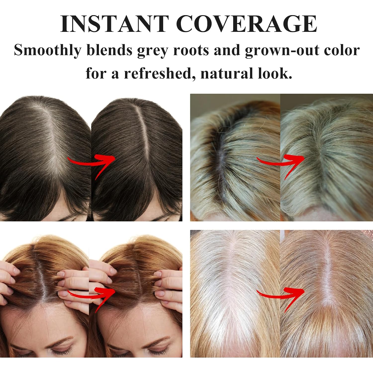 Volluck Light Blonde Hair, Root Touch up Powder, Instant Hairline Powder for Thinning Areas and Gray Hair Light Blonde - Image 7