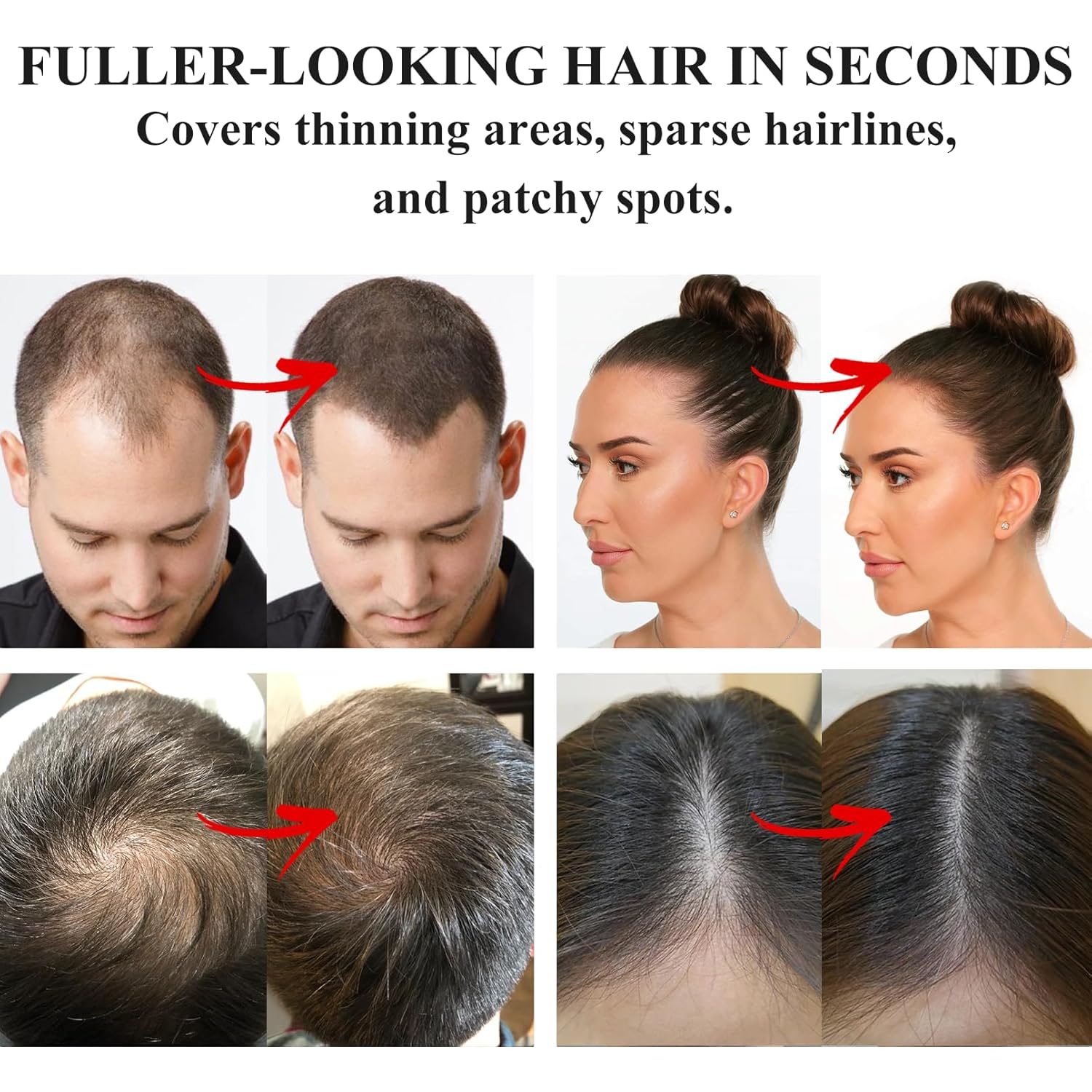 Volluck Light Blonde Hair, Root Touch up Powder, Instant Hairline Powder for Thinning Areas and Gray Hair Light Blonde - Image 6