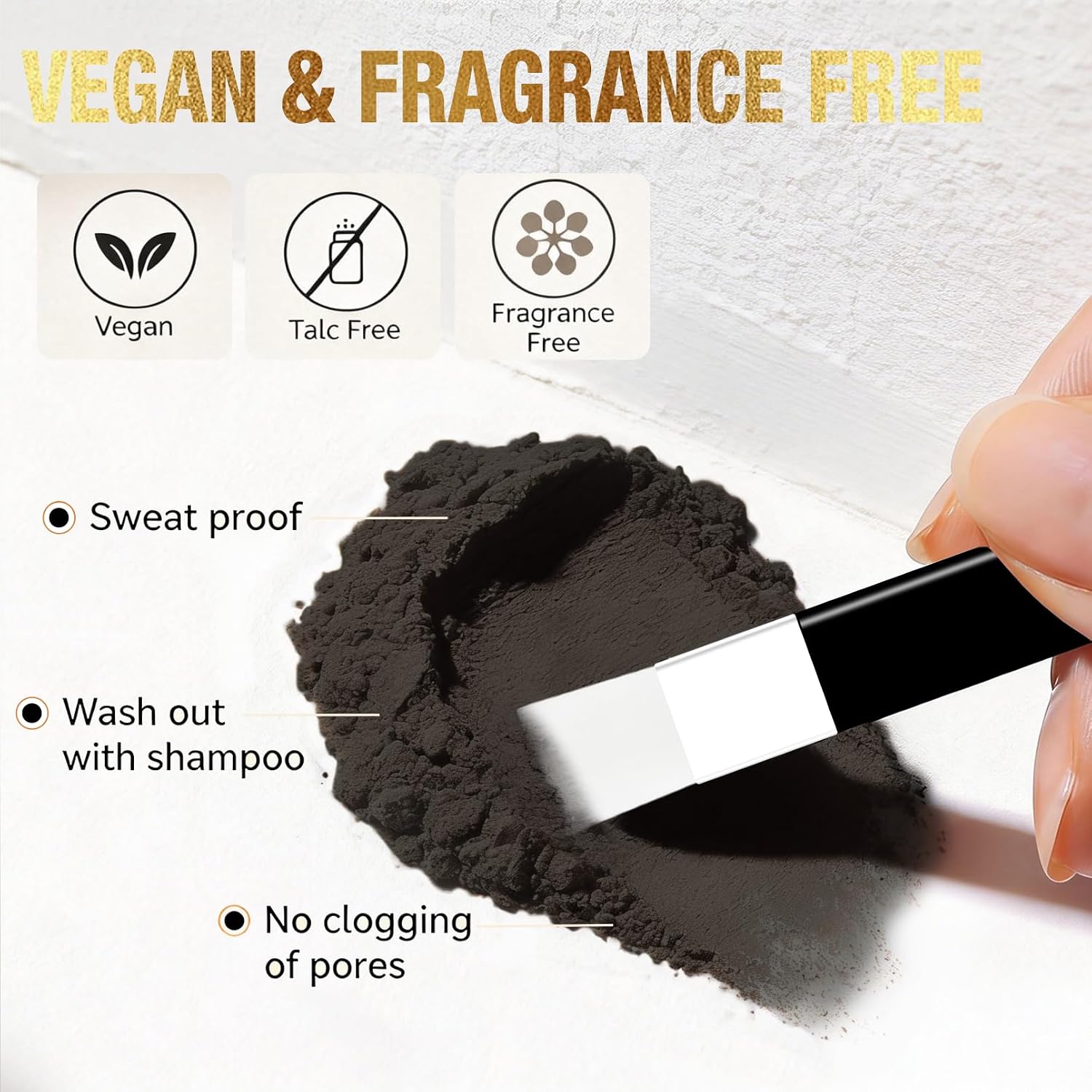 Volluck Light Blonde Hair, Root Touch up Powder, Instant Hairline Powder for Thinning Areas and Gray Hair Light Blonde - Image 4