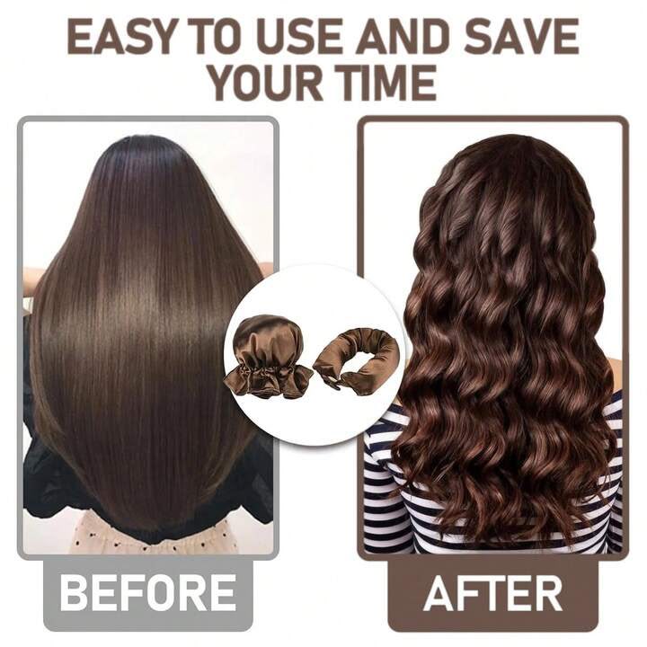 Heatless Hair Curler 3+3Hair Curling Roller Dark brown - Image 4