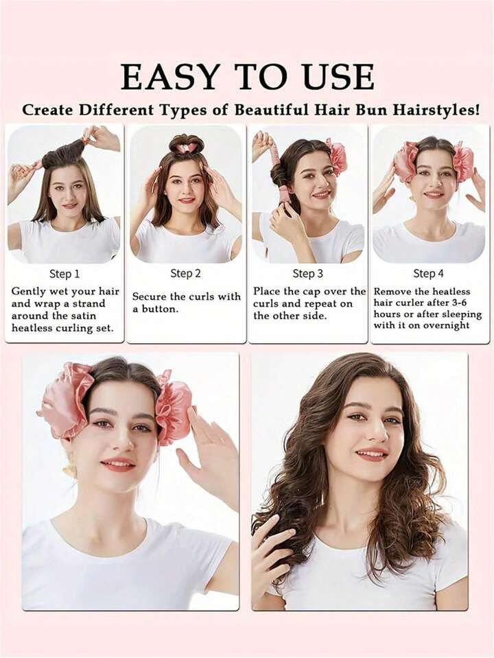 Heatless Hair Curler 3+3Hair Curling Roller Dark brown - Image 6