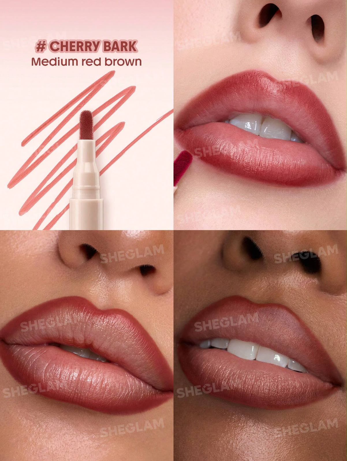 Sheglam True Stain Liquid Lip Liner- 309 Cherry Bark - Image 2