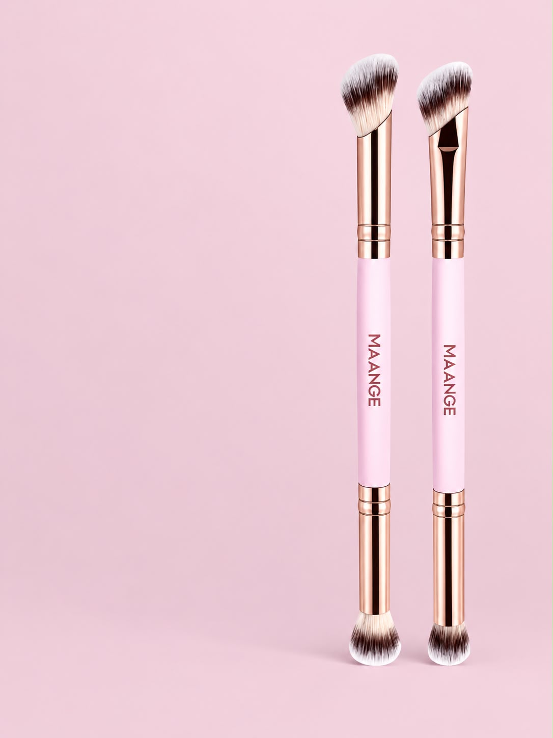 Maange 2 pcs Eyeshadow Brush, Contour Brush, Powder Brush, Concealer Brush - Image 4