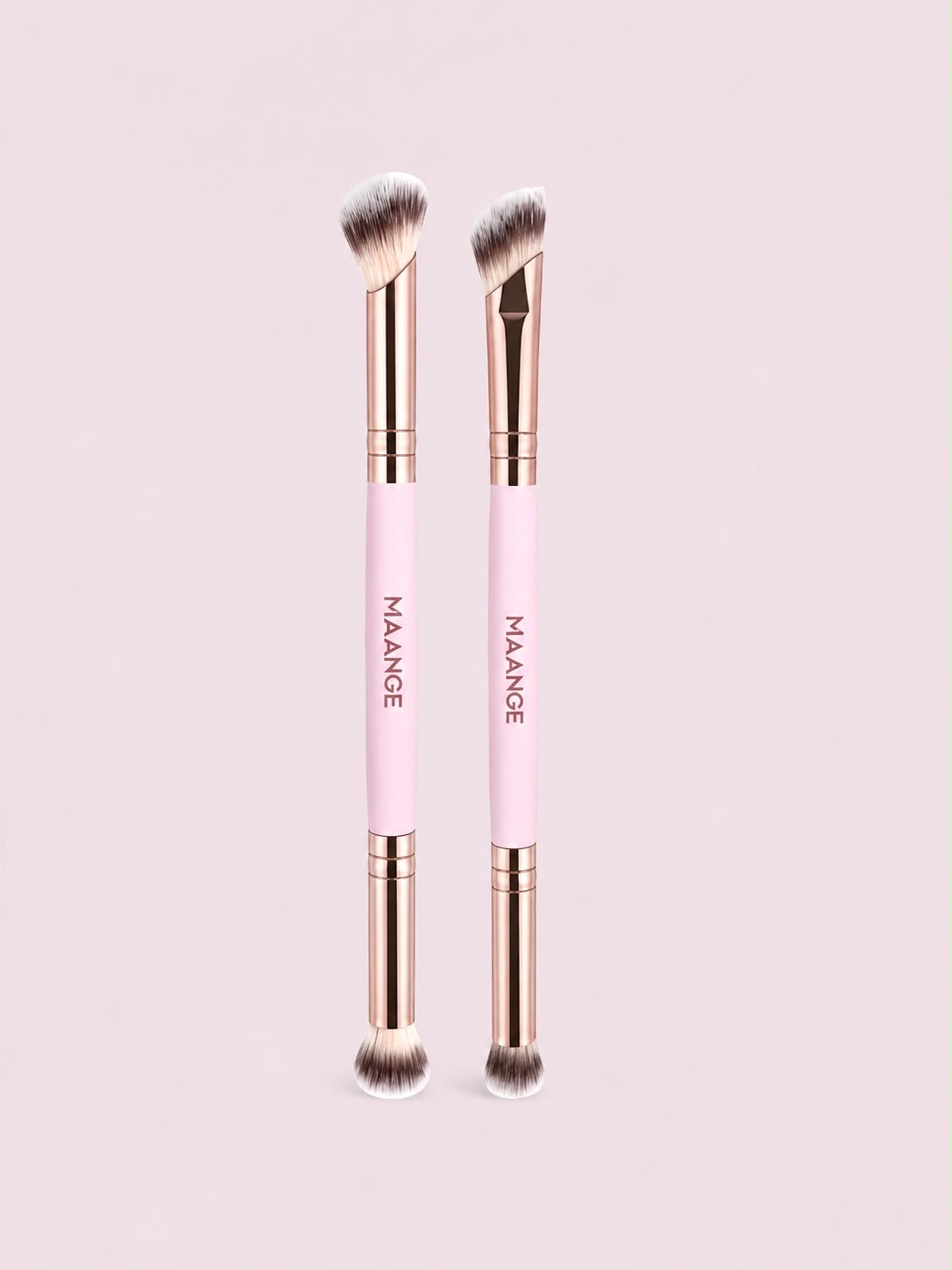 Maange 2 pcs Eyeshadow Brush, Contour Brush, Powder Brush, Concealer Brush