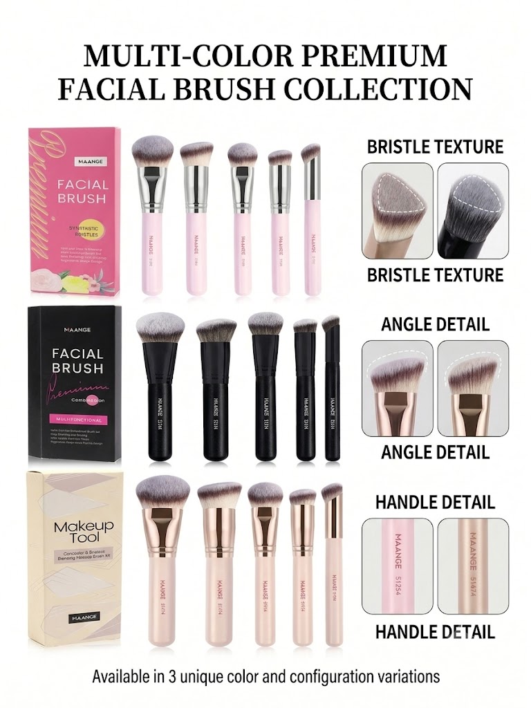 MAANGE 5pcs Professional Face Makeup Brush Set
